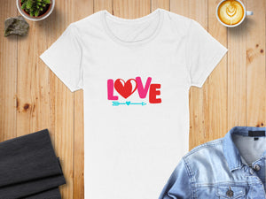 Vibrant Love Design Graphic Printed T-Shirts