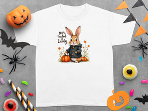 Cute Halloween Bunny Fueled by Candy Kids T-Shirts