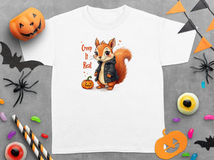 Cute Creepy Squirrel Halloween Graphic Kids T-Shirts