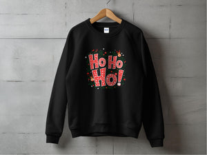 Festive Holiday Ho Ho Ho Christmas Theme Sweatshirt