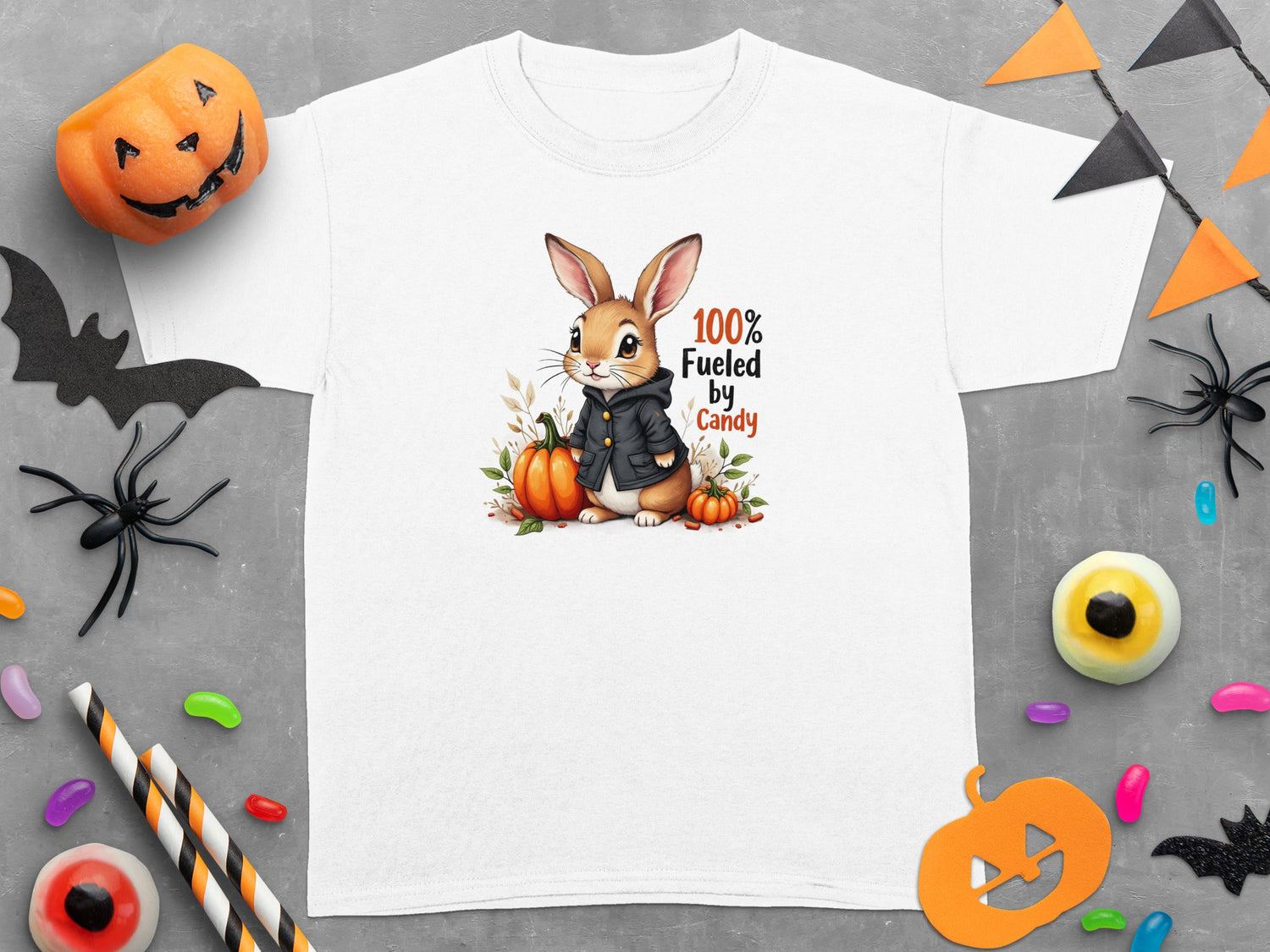 100 Percent Fueled By Candy Kids Halloween T-Shirts