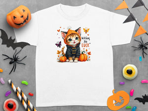 Cute Halloween Cat Witching You Luck T-Shirts